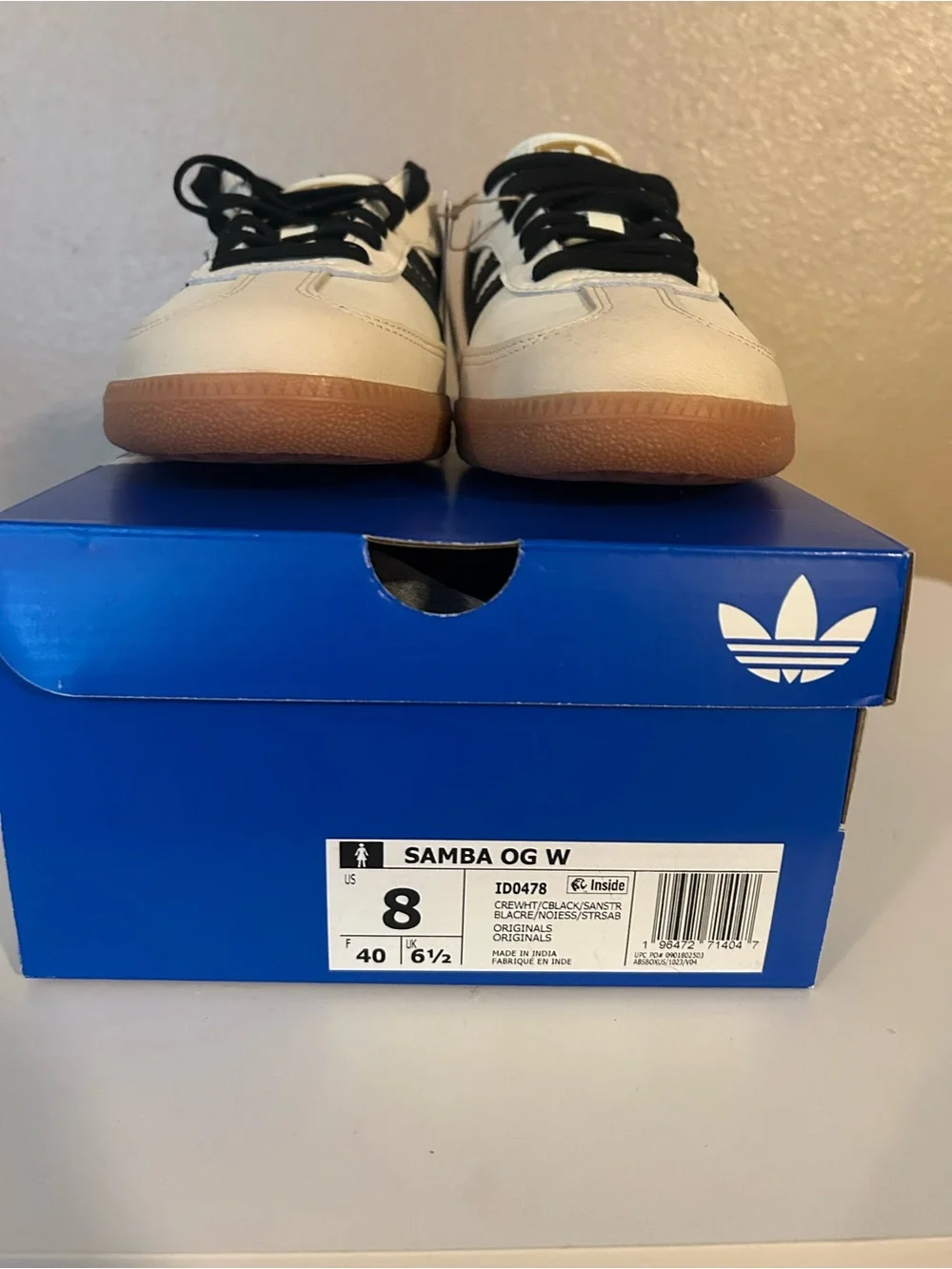 adidas Sambas OG Cream, Black & Gold Low-Top Sneakers - Picture 5 of 5